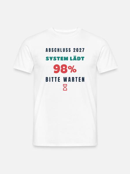 Abschluss 2027 Lädt Lustiger Spruch Schule - Männer T-Shirt - Weiß