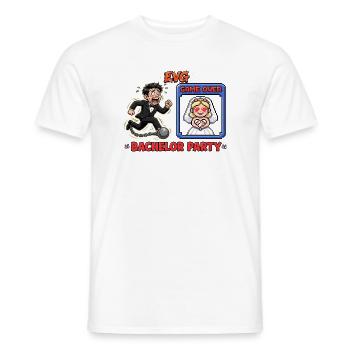 Junggesellinnenabschied, Hochzeit, Comedy-Hochzeit, Team des Bräutigams - Männer T-Shirt - Weiß - Vorne - AI Model Male 178 dark (178cm)
