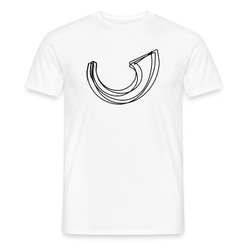 Jagdhorn handgezeichnet - Männer T-Shirt - Weiß - Vorne - AI Model Male 178 dark (178cm)