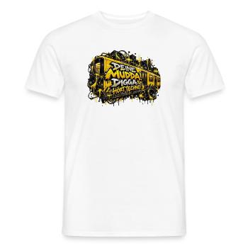Techno-U-Bahn im Graffiti-Stil - Männer T-Shirt - Weiß - Vorne - AI Model Male 178 dark (178cm)