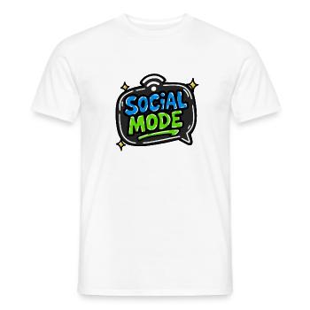 GEN Z ZITIERT TYPOGRAFIE-DESIGN – SOZIALER MODUS - Männer T-Shirt - Weiß - Vorne - AI Model Male 178 dark (178cm)