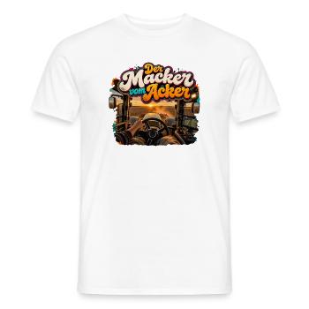 Der Macken vom Ackern - Männer T-Shirt - Weiß - Vorne - AI Model Male 178 dark (178cm)