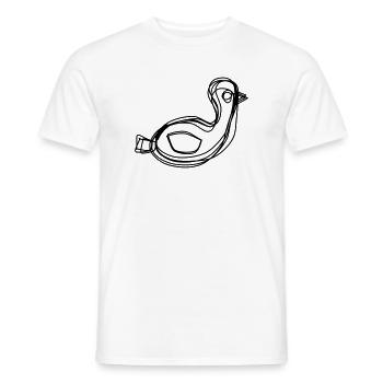 Gans handgezeichnet - Männer T-Shirt - Weiß - Vorne - AI Model Male 178 dark (178cm)
