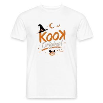 Kook Original Halloween Orange Pumpkin Witch - Männer T-Shirt - Weiß - Vorne - AI Model Male 178 dark (178cm)
