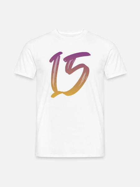 15 - Männer T-Shirt - Weiß