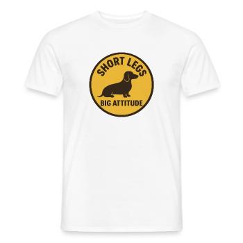 Kleine Beine Große Haltung - Männer T-Shirt - Weiß - Vorne - AI Model Male 178 dark (178cm)