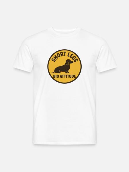Kleine Beine Große Haltung - Männer T-Shirt - Weiß