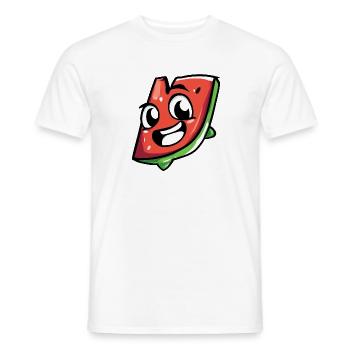 Frech-fröhliche Wassermelonen Scheibe - Männer T-Shirt - Weiß - Vorne - AI Model Male 178 dark (178cm)