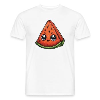 Kawaii Wassermelonen Slice - Männer T-Shirt - Weiß - Vorne - AI Model Male 178 dark (178cm)