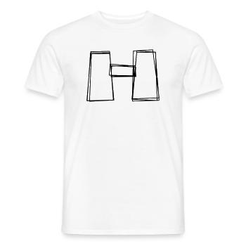 Fernglas handgezeichnet - Männer T-Shirt - Weiß - Vorne - AI Model Male 178 dark (178cm)