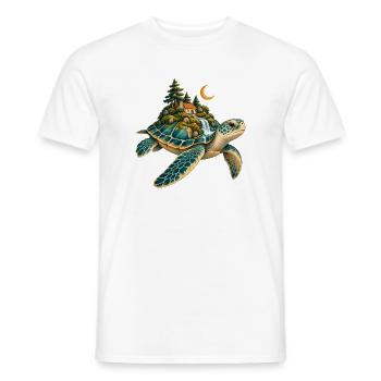 Insel auf der Arche: Magic Turtle - Männer T-Shirt - Weiß - Vorne - AI Model Male 178 dark (178cm)