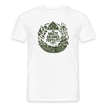 Abfall wird zur Fruchtbarkeit - Männer T-Shirt - Weiß - Vorne - AI Model Male 178 dark (178cm)
