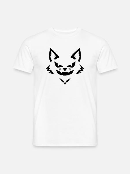 Halloween Fuchs – Spooky Fox Face - Männer T-Shirt - Weiß