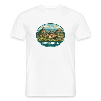 Erkunden Sie Brisighella in Italien – mittelalterliches Dorf - Männer T-Shirt - Weiß - Vorne - AI Model Male 178 dark (178cm)
