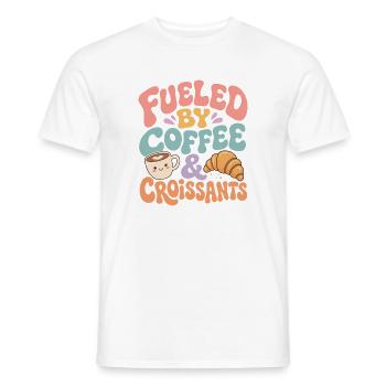 Croissants Kawaii Kaffee - Männer T-Shirt - Weiß - Vorne - AI Model Male 178 dark (178cm)