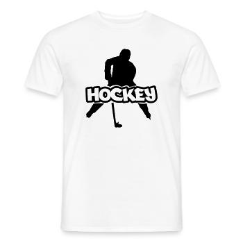 Hockey - Männer T-Shirt - Weiß - Vorne - AI Model Male 178 dark (178cm)