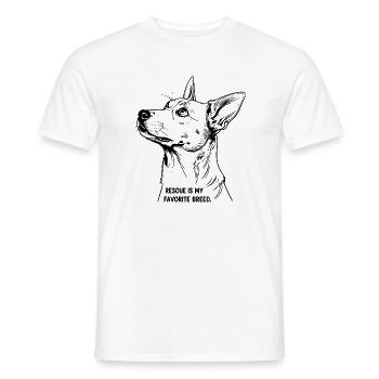 Rescue Is My Favorite Breed - Männer T-Shirt - Weiß - Vorne - AI Model Male 178 dark (178cm)