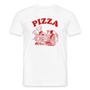 Pizza Pizzabäcker Koch Gastronomie Lustiges Motiv - Männer T-Shirt - Weiß - Vorne - AI Model Male 178 dark (178cm)
