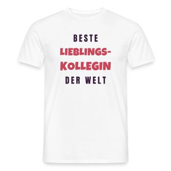 Beste Lieblingskollegin der Welt - Männer T-Shirt - Weiß - Vorne - AI Model Male 178 dark (178cm)