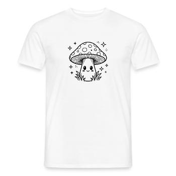 Süßer Pilz Kawaii Natur Kinder T-Shirt - Männer T-Shirt - Weiß - Vorne - AI Model Male 178 dark (178cm)
