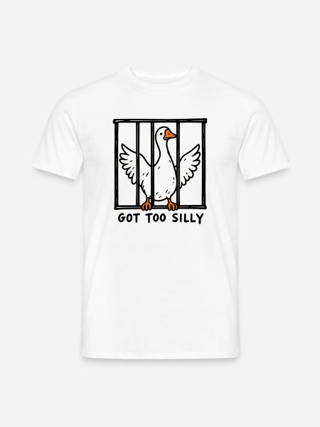 Alberne Gans - Männer T-Shirt - Weiß