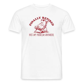 Retired Capybara im Liegestuhl Rente - Männer T-Shirt - Weiß - Vorne - AI Model Male 178 dark (178cm)