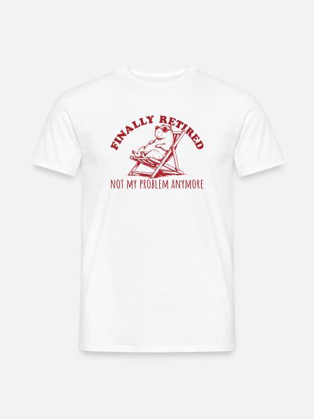 Retired Capybara im Liegestuhl Rente - Männer T-Shirt - Weiß