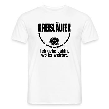 Kreisläufer Handball Shirt – Wo es wehtut - Männer T-Shirt - Weiß - Vorne - AI Model Male 178 dark (178cm)