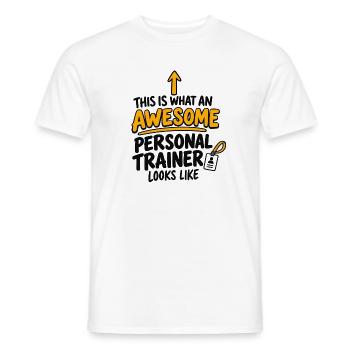 Bester Personal Trainer Fitnesscoach Fitnessstudio Training - Männer T-Shirt - Weiß - Vorne - AI Model Male 178 dark (178cm)