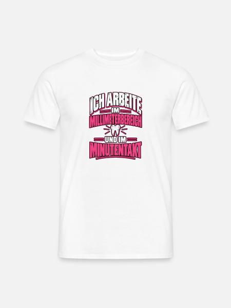 Zahnmedizinische Fachangestellte - Männer T-Shirt - Weiß