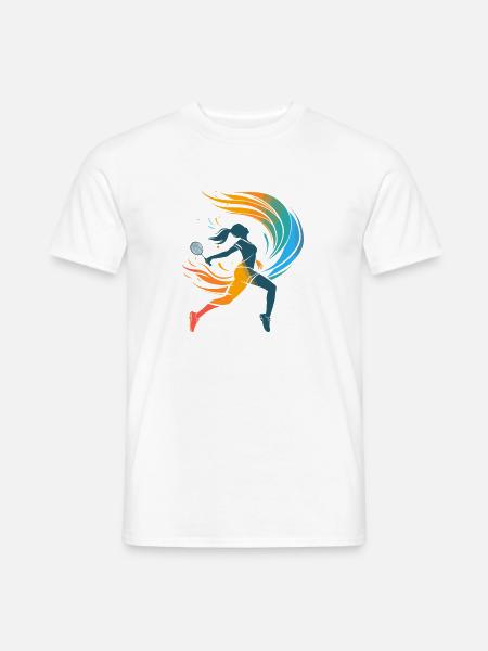 Badmintonspielerin - Männer T-Shirt - Weiß