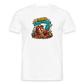 ICH HABE ETWAS GEFUNDEN! - Männer T-Shirt - Weiß - Vorne - AI Model Male 178 dark (178cm)