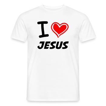 I Love Jesus - Männer T-Shirt - Weiß - Vorne - AI Model Male 178 dark (178cm)