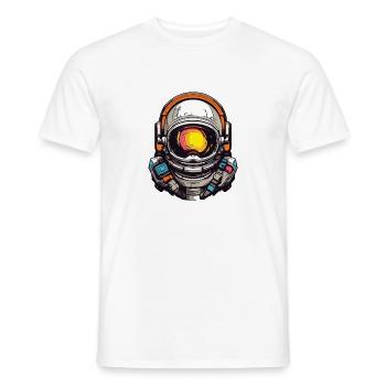 Bunter Astronautenhelm Grafik - Männer T-Shirt - Weiß - Vorne - AI Model Male 178 dark (178cm)