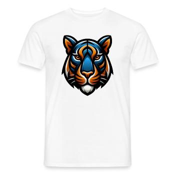 Tiger Kopf Vektor Blau Orange - Männer T-Shirt - Weiß - Vorne - AI Model Male 178 dark (178cm)