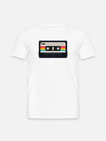 80s Cassette - Männer T-Shirt - Weiß
