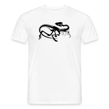 Dinosaurier Skelett Silhouette (1c) - Männer T-Shirt - Weiß - Vorne - AI Model Male 178 dark (178cm)