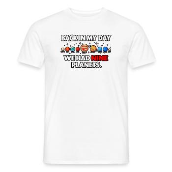 Neun Planeten - Männer T-Shirt - Weiß - Vorne - AI Model Male 178 dark (178cm)