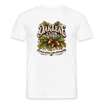Oak Leaf Club – Eichenblätter & Eicheln Natur - Männer T-Shirt - Weiß - Vorne - AI Model Male 178 dark (178cm)
