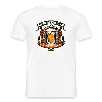 Alpine Rettungsteam Biermotiv - Männer T-Shirt - Weiß - Vorne - AI Model Male 178 dark (178cm)