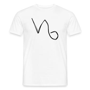 Sternzeichen Steinbock handgezeichnet - Männer T-Shirt - Weiß - Vorne - AI Model Male 178 dark (178cm)
