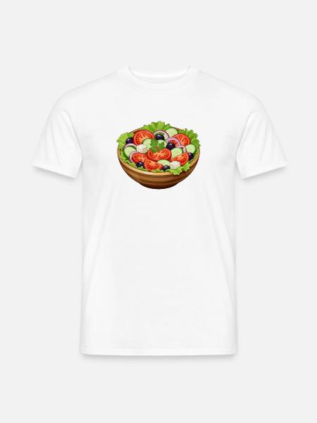 Frischer Tomaten Salat Cartoon - Männer T-Shirt - Weiß