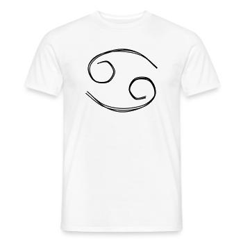 Sternzeichen Krebs handgezeichnet - Männer T-Shirt - Weiß - Vorne - AI Model Male 178 dark (178cm)