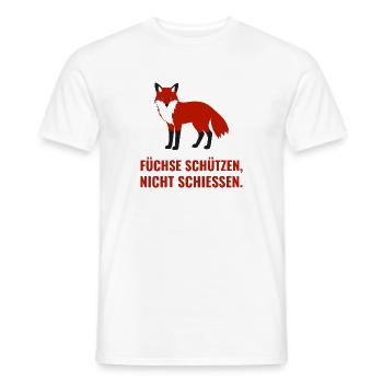 Füchse schützen, nicht schiessen - Männer T-Shirt - Weiß - Vorne - AI Model Male 178 dark (178cm)