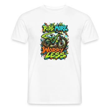 Mehr Fahren, Weniger Sorgen - Männer T-Shirt - Weiß - Vorne - AI Model Male 178 dark (178cm)