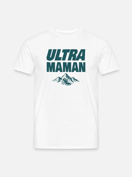 Ultra Maman Trail - Männer T-Shirt - Weiß