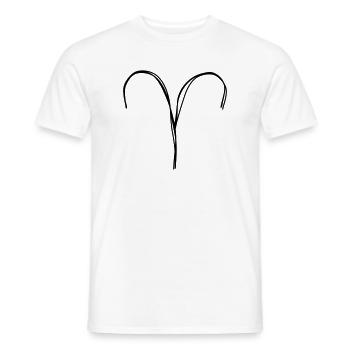 Sternzeichen Widder handgezeichnet - Männer T-Shirt - Weiß - Vorne - AI Model Male 178 dark (178cm)