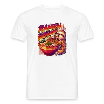 Ramen Entspannung Faultier Nudeln Japan - Männer T-Shirt - Weiß - Vorne - AI Model Male 178 dark (178cm)