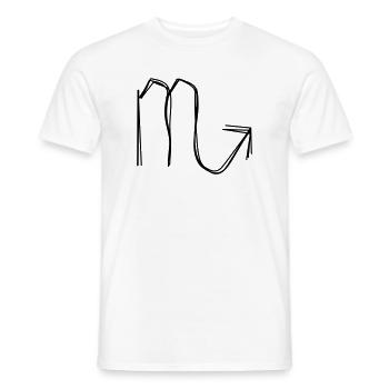 Sternzeichen Skorpion handgezeichnet - Männer T-Shirt - Weiß - Vorne - AI Model Male 178 dark (178cm)