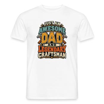 Awesome Dad Legendary Craftsman - Männer T-Shirt - Weiß - Vorne - AI Model Male 178 dark (178cm)